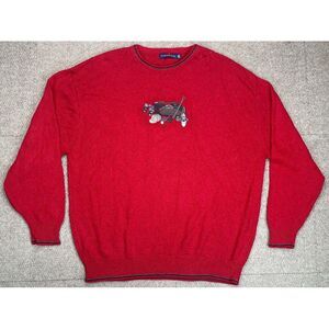 Pinnacle Vintage Crew Neck Long Sleeve Golf Sweater‎ Made In USA Size XXL